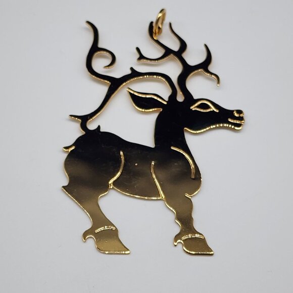 Metropolitan Museum of Arts MMA Brass Reindeer Christmas Holiday Ornament 2x3 - Picture 1 of 7